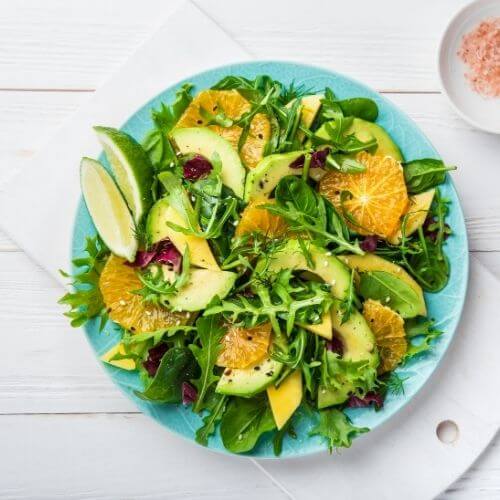 Avocado, Orange & Sea Vegetable Salad with Sprouted Seeds